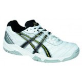 Adidas ASICS Dedicate GS Junior Tennis Shoes , J4, WHITE/BLACK MOSS/LIME