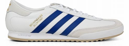 Beckenbauer White/Blue Leather Trainers