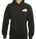 Black and#39;Trainerand39; Hooded Sweatshirt