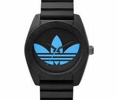 Adidas Black Blue Santiago Silicone Watch