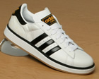 Campus II  White/Black Leather Trainers