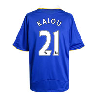 Adidas Chelsea Home Shirt 2008/09 with Kalou 21 printing.