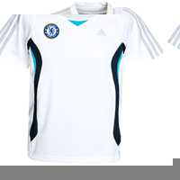 Adidas Chelsea Record T-Shirt - White/Cyan - Kids.