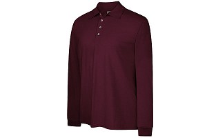 Adidas Climalite Mercerised Long Sleeve Heathered Solid Polo Shirt