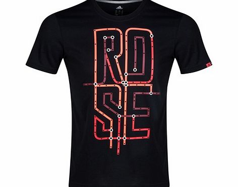 Adidas D Rose Red Line T-Shirt Black F96323