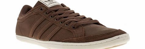Adidas Dark Brown Plimcana Clean Low Trainers
