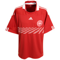 Adidas Denmark Home Shirt 2009/10 with Tomasson 9