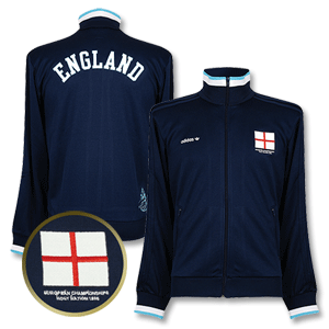 England 1996 Euro Championship Heritage Track Top - Blue