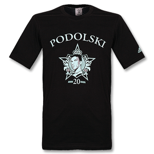 Euro 2008 Podolski No.20 Graphic T-Shirt - black