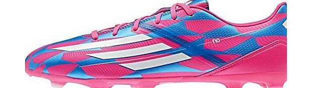 adidas F10 TRX FG Football Boots Neon Pink/Running White/Solar Blue - size 8.5