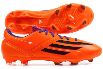 adidas F10 TRX FG Football Boots Solar Zest/Black/Purple