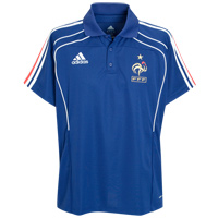 Adidas France Polo Shirt - Blue/Blue/White.