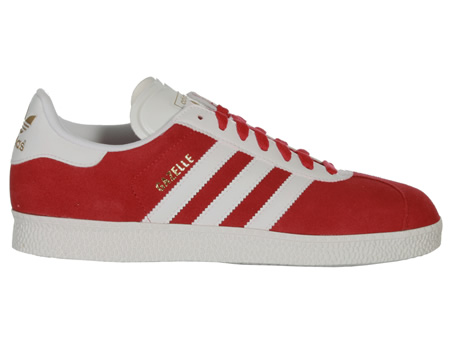 Gazelle 2 Red/White Suede Trainers