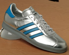Adidas Gazelle 2 Silver/Blue Leather Trainers