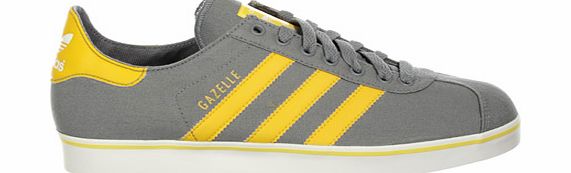 Adidas Gazelle II Grey/Yellow Canvas Trainers