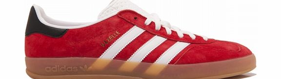 Adidas Gazelle Indoor Red/White Suede Trainers
