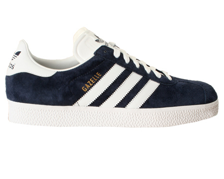 Gazelle Navy/White Suede Trainers