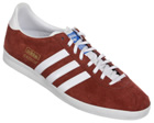 Adidas Gazelle OG Maroon/White Suede Trainers