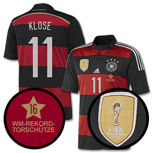 Germany Away 4 Star Klose Shirt 2014 2015 Inc WC