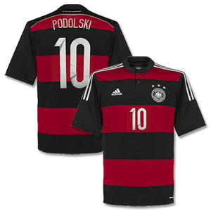 Adidas Germany Away Podolski Shirt 2014 2015