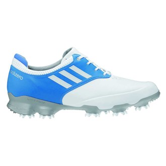 Adidas Mens Adizero Tour Golf Shoes (White/Blue)