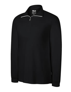 adidas Golf Climalite Quarter Zip Polo Black