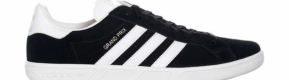 Adidas Grand Prix Black/White Suede Trainers