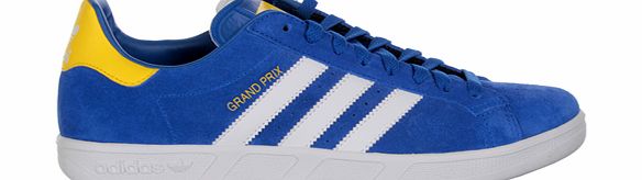 Adidas Grand Prix True Blue/White Suede Trainers