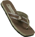 Adidas Green and Grey Fabric Flip Flops