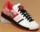 Adidas Half Shells Lo White/Red Leather Trainers