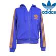 Adidas Heritage Hooded Track Top - BLUE/BURNT ORNG