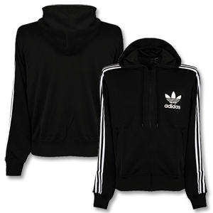 Adidas Hooded Flock Track Top - Black