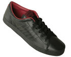 Adidas Indoor Tennis Black/Red Leather Trainers