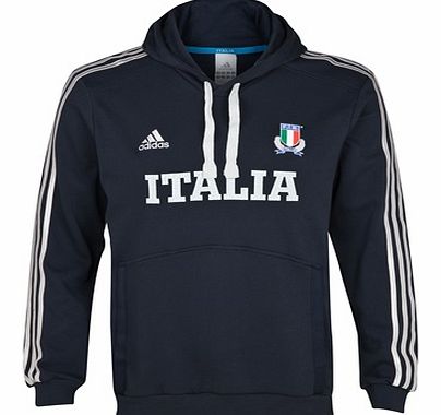 Adidas Italy Rugby Hooded Sweatshirt - Dark