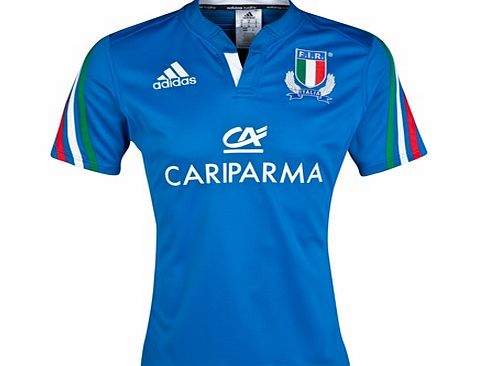 Adidas Italy Rugby Union Home Shirt 2014/15 Blue G85158