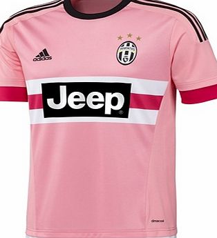 Adidas Juventus Away Shirt 2015/16 Kids Pink S12852