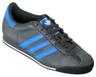 Adidas Kick Grey/Blue Leather Trainers