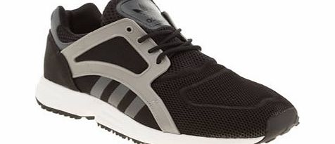 kids adidas black  grey racer lite boys youth