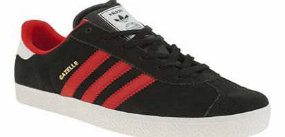 kids adidas black  red gazelle 2 boys youth