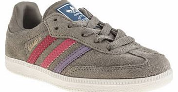 Adidas kids adidas grey adi samba girls junior