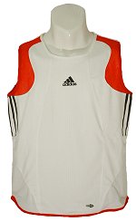 Adidas Kids Predator Pulse DLC Sleeveless Vest White/Red Size Large Boys (152 cms tall)