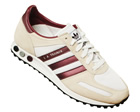 Adidas LA White/Burgundy Mesh Trainers