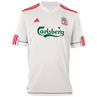 Adidas Liverpool European Away Shirt 2009/10 with Babel