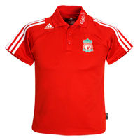 Adidas Liverpool Polo Top - Light Scarlet/Light Scarlet.