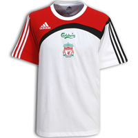 Adidas Liverpool T-Shirt - White/Red/Black.