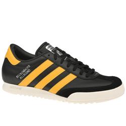 Male Beckenbauer Allr Leather Upper in Black, White and Black
