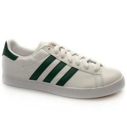 Male Court Star Lea Leather Upper in White and Green