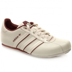 Adidas Male Football Style Leather Upper in White and Burgundy