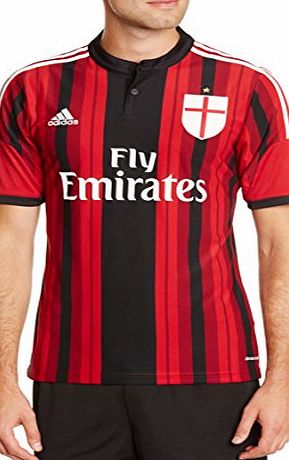 adidas Men AC Milan Home Replica Player Jersey - Black/Vicred/Runwhi, Medium