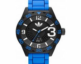Adidas Mens Black Blue Newburgh Watch